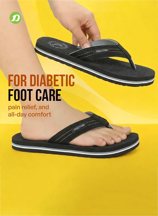 DOCTOR EXTRA SOFT Men's Comfortable Slippers | Lightweight Anti-Skid Daily Wear Flip-Flops | Soft Cushion Footbed | Waterproof & Durable Indoor/Outdoor Sliders D-28 - Image 4